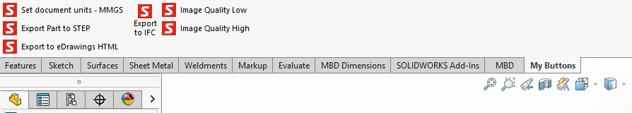 SOLIDWORKS add-in taskpane