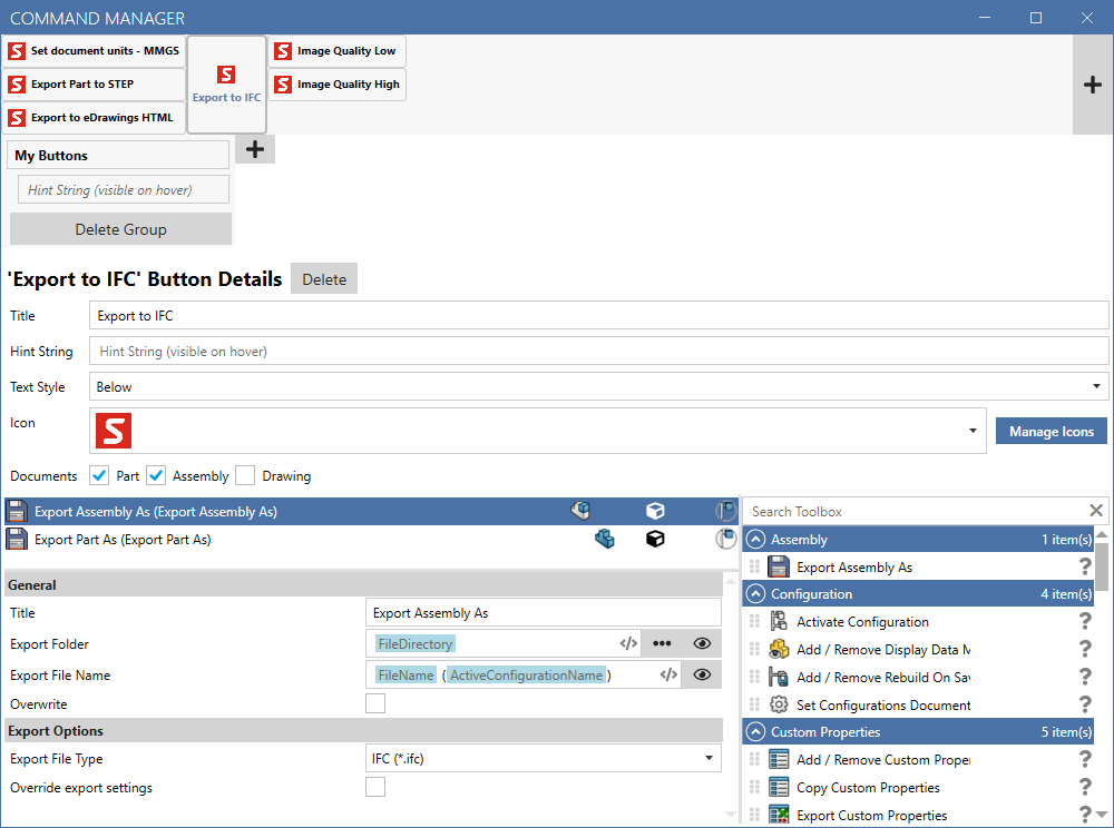 SOLIDTASK command manager